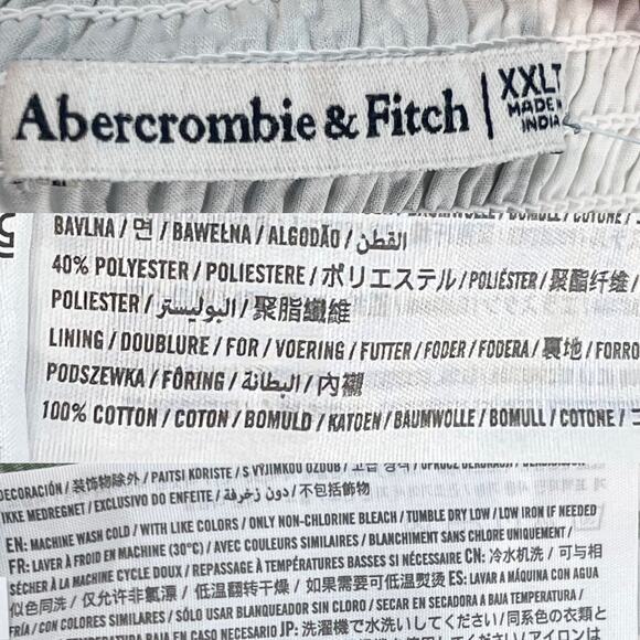 NEW Abercrombie & Fitch Emerson Linen-Blend Puff Sleeve Midi Dress XXLT - Picture 12 of 13